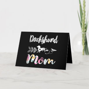 Hundegeschenk   Dachshund-Mama Dachshund-Blumen Karte
