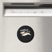 Hundegeschenk | Dackel durch den Schnee Magnet (In Situ (Geschirrspüler))