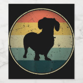 Hundegeschenk | Dackel Hundeschenkgutscheine zerrü Weinetikett (Einzelnes Label)