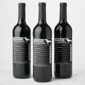 Hundegeschenk | Dackel Nutrition Fakten Weinetikett (Flaschen)