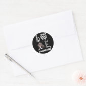 Hundegeschenk | Dackel Schöne Blume Runder Aufkleber (Umschlag)