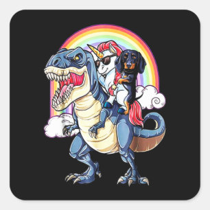 Hundegeschenk   Dackel Wirklich Cool Quadratischer Aufkleber