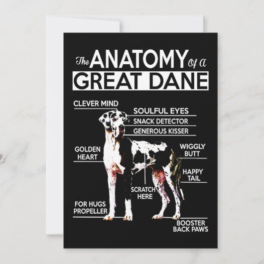Hundegeschenk| Die Anatomie eines großen Zahnes Dankeskarte (Vorderseite)
