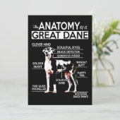 Hundegeschenk| Die Anatomie eines großen Zahnes Dankeskarte (Stehend Vorderseite)