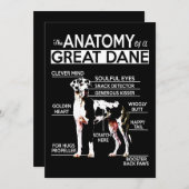 Hundegeschenk| Die Anatomie eines großen Zahnes Dankeskarte (Vorne/Hinten)