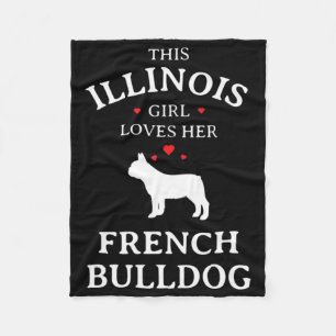 Hundegeschenk  Dieses Illinois-Mädchen Liebe ihren Fleecedecke