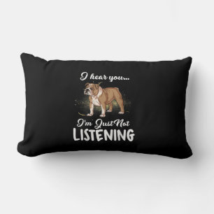 Hundegeschenk  Englischer Bulldog, den ich höre, d Lendenkissen