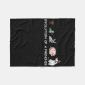 Hundegeschenk| Evolution eines Franzosen Fleecedecke (Vorderseite (Horizontal))