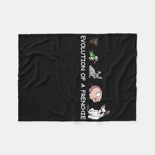 Hundegeschenk| Evolution eines Franzosen Fleecedecke (Vorderseite (Horizontal))