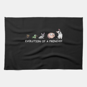 Hundegeschenk   Evolution eines Franzosen Geschirrtuch