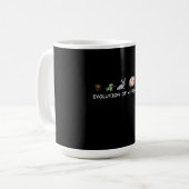 Hundegeschenk | Evolution eines Franzosen Kaffeetasse (Vorderseite Links)