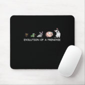 Hundegeschenk | Evolution eines Franzosen Mousepad (Mit Mouse)