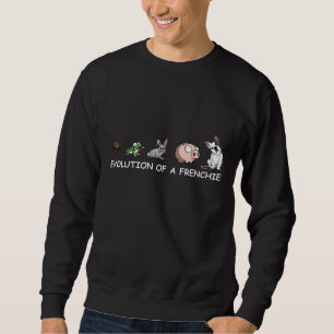 Hundegeschenk Evolution eines Franzosen Sweatshirt