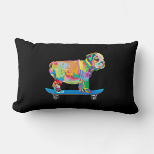Hundegeschenk   Farbenfrohe Coole Bulldog Puppy-Sk Lendenkissen