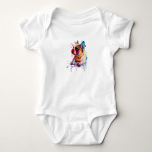 Hundegeschenk Französische Bulldog Hand Zeichnen Baby Strampler