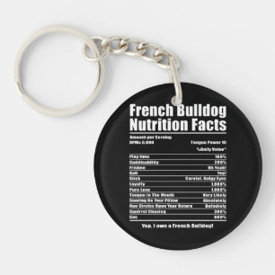 Hundegeschenk   Französische Bulldog Nutrition Fak Schlüsselanhänger