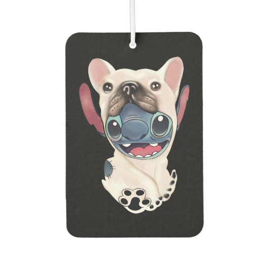 Hundegeschenk| Französischer Bulldog Funny Autolufterfrischer (Vorderseite)