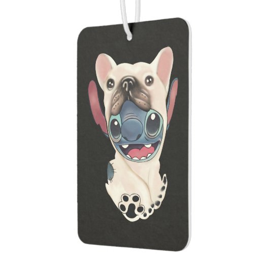 Hundegeschenk| Französischer Bulldog Funny Autolufterfrischer (Links)