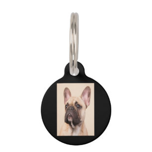 Hundegeschenk Französischer Bulldog mit schlecht Haustiermarke