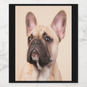 Hundegeschenk | Französischer Bulldog mit schlecht Weinetikett (Einzelnes Label)