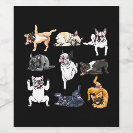 Hundegeschenk | French Bulldog Funny Weinetikett (Einzelnes Label)