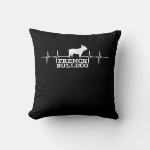 Hundegeschenk French Bulldog Heart Kissen