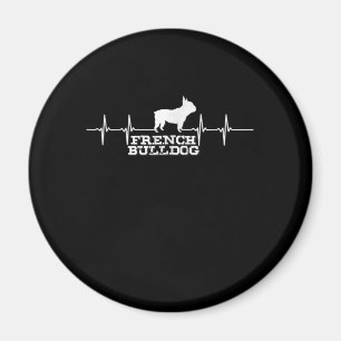 Hundegeschenk French Bulldog Heart Magnet