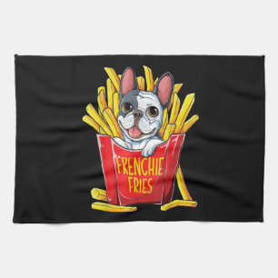 Hundegeschenk Frenchie Fries Geschirrtuch