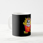 Hundegeschenk | Frenchie Fries Kaffeetasse (Vorderseite Links)