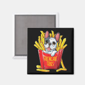Hundegeschenk | Frenchie Fries Magnet (Vorderseite/Rückseite)