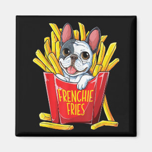 Hundegeschenk   Frenchie Fries Magnet