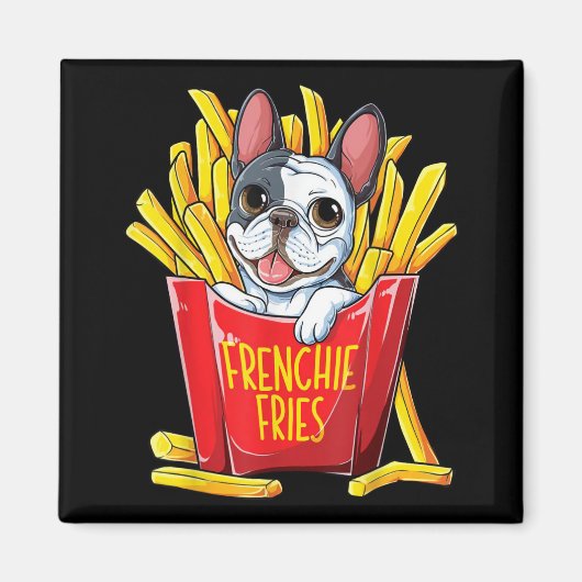 Hundegeschenk | Frenchie Fries Magnet (Vorne)
