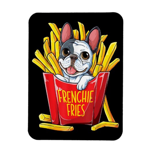 Hundegeschenk | Frenchie Fries Magnet (Vertikal)