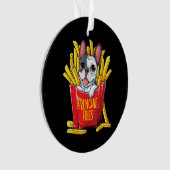 Hundegeschenk | Frenchie Fries Ornament (Vorderseite)