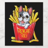 Hundegeschenk | Frenchie Fries Weinetikett (Einzelnes Label)