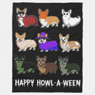 Hundegeschenk   Funny Corgi Dog Halloween Fleecedecke