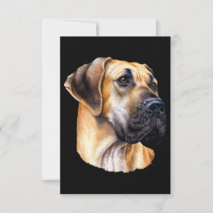 Hundegeschenk Great Dane Face Portrait Cooles Ges Dankeskarte
