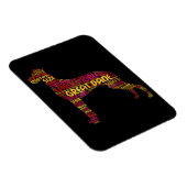 Hundegeschenk| Großer Edelstein Großer Däne Magnet (Rechte Seite)