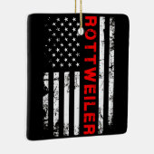 Hundegeschenk | I Liebe mein Rotweiler Keramikornament (Rechts)