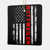 Hundegeschenk | I Liebe mein Rotweiler Keramikornament (Links)