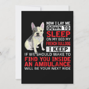Hundegeschenk   Ich schlafe in meinem Bett, mein f