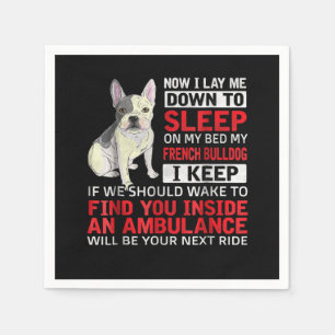 Hundegeschenk   Ich schlafe in meinem Bett, mein f Serviette