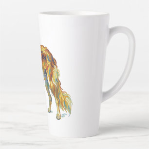 Hundegeschenk Lebendige Farbige Saluki-Hundegestal Milchtasse