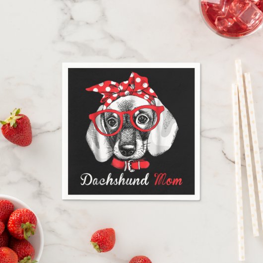 Hundegeschenk | MAMA DACKEL Serviette (Beispiel)