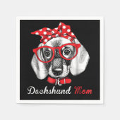 Hundegeschenk | MAMA DACKEL Serviette (Vorderseite)