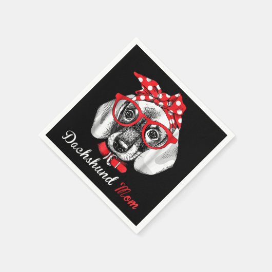 Hundegeschenk | MAMA DACKEL Serviette (Ecke)