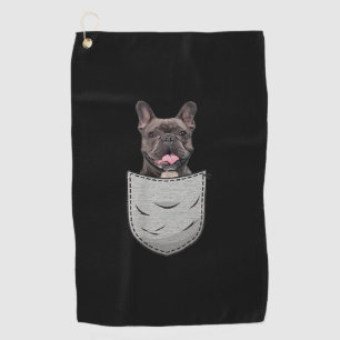Hundegeschenk Niedliche französische Bulldog - H Golfhandtuch