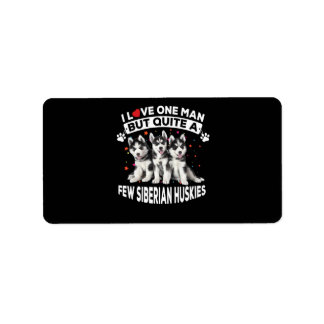 Hundegeschenk | Ouite a Dog Wenige sibirische Husk Adressaufkleber