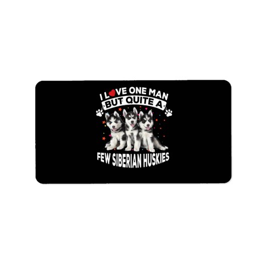 Hundegeschenk | Ouite a Dog Wenige sibirische Husk Adressaufkleber (Vorne)