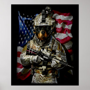 Hundegeschenk Rottweiler-Baby Poster